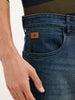 Faded Straight Fit Denim Jeans | Blue
