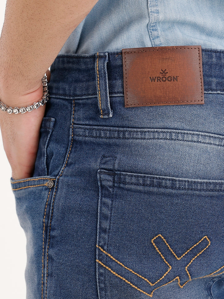 Faded Skinny Crop Denim | Blue