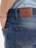 Faded Skinny Crop Denim | Blue