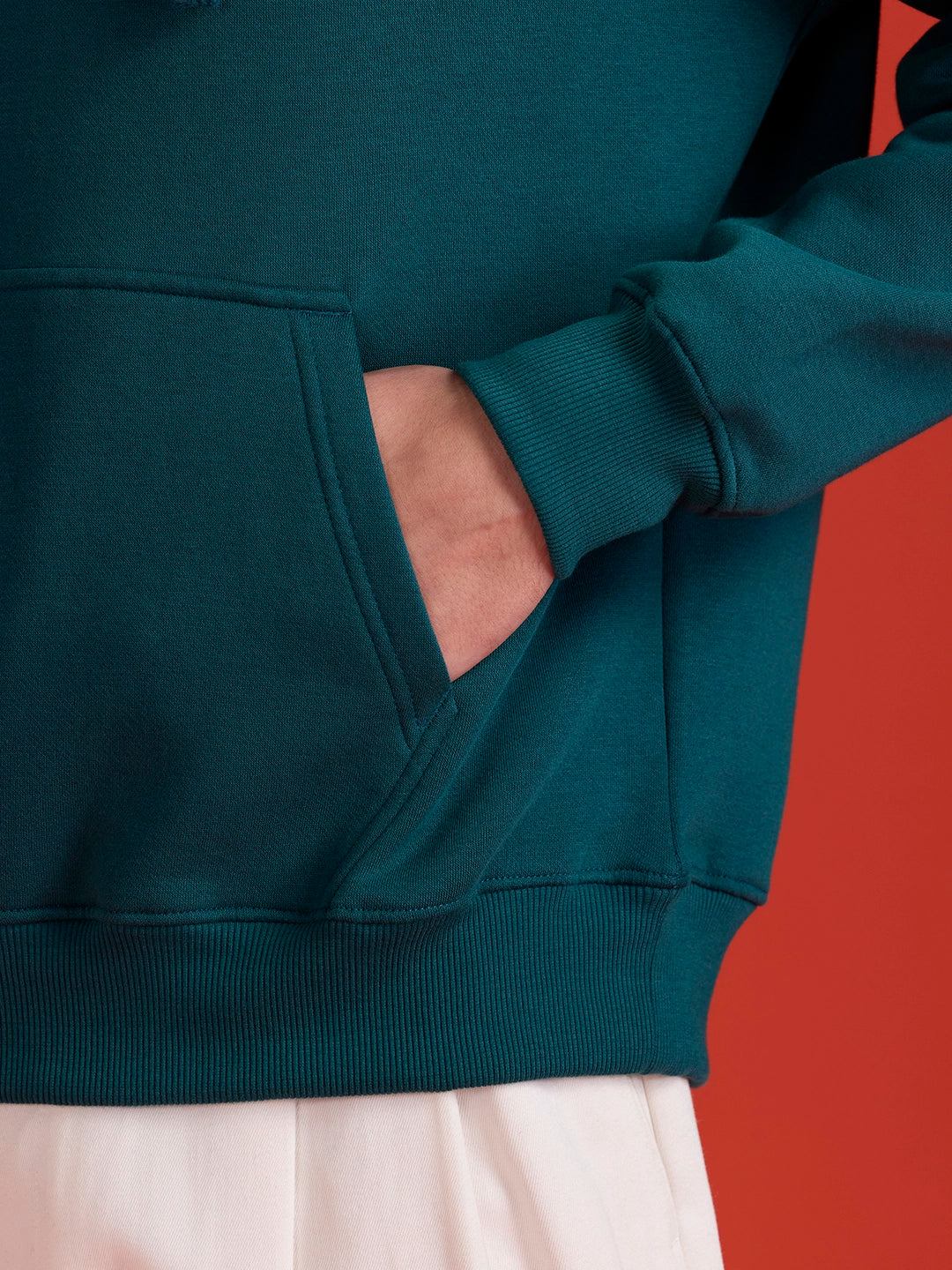 Wrogn Oversized Graphic Hoodie For Men | Teal