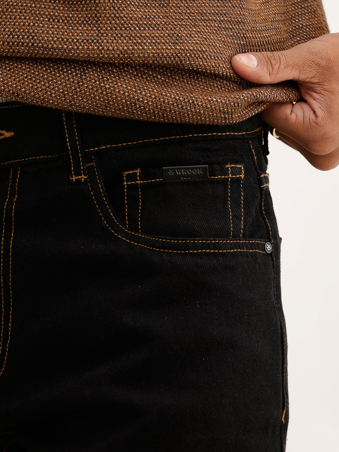 Solid Anti Fit Denim Jeans | Black