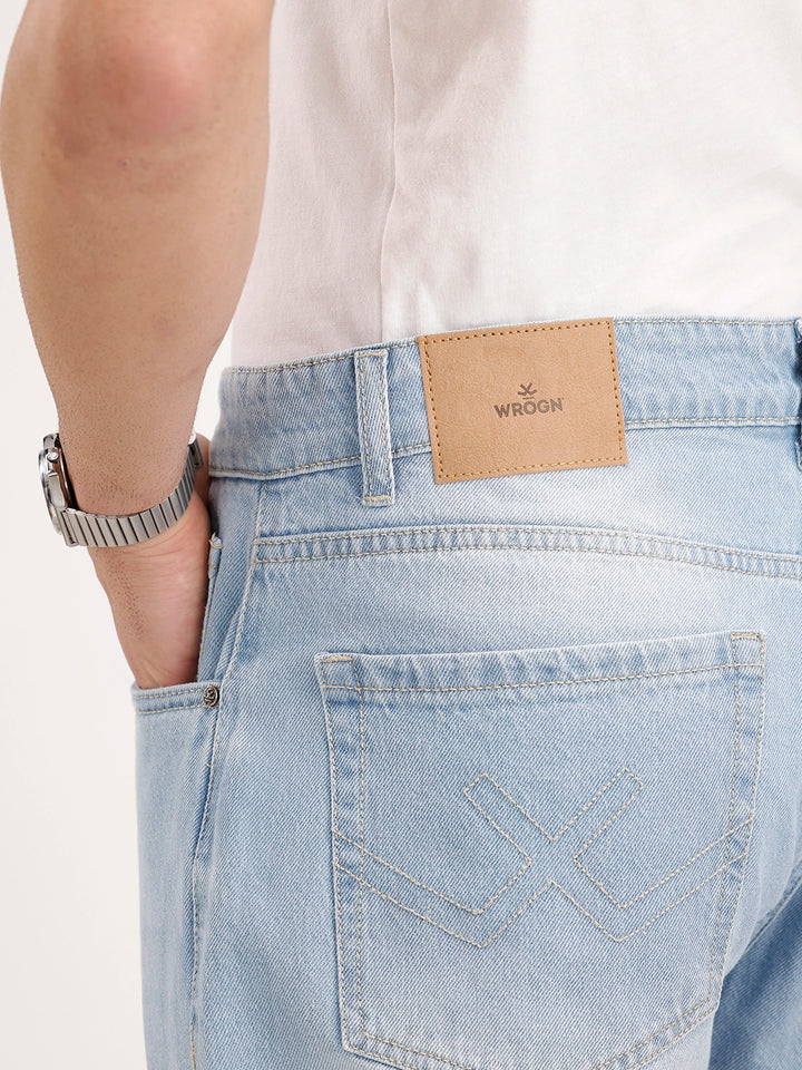 Faded Loose Fit Denim Jeans | Light Blue