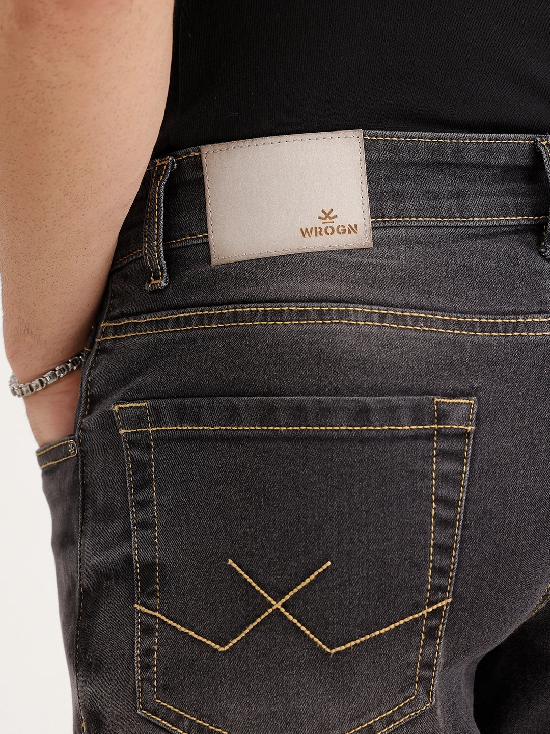 Straight Fit Denim Jeans | Grey