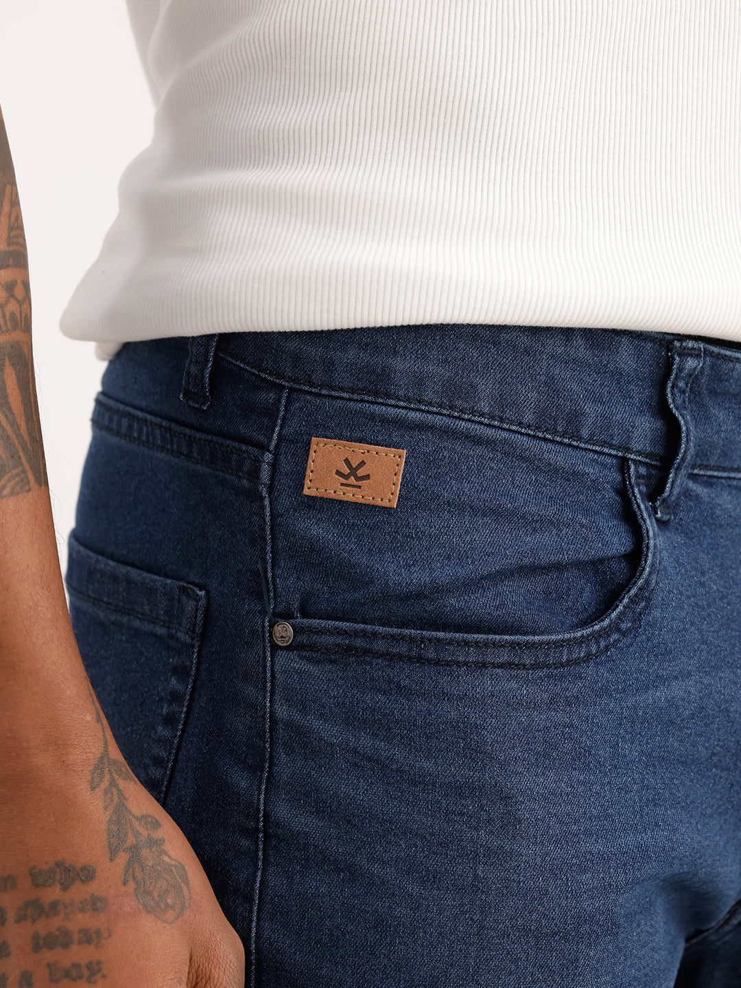 Solid Slim Fit Denim Jeans | Blue