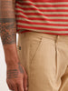 Solid Straight Fit Pleated Trouser | Khaki