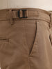 Solid Slim Fit Pleated Trouser | Olive