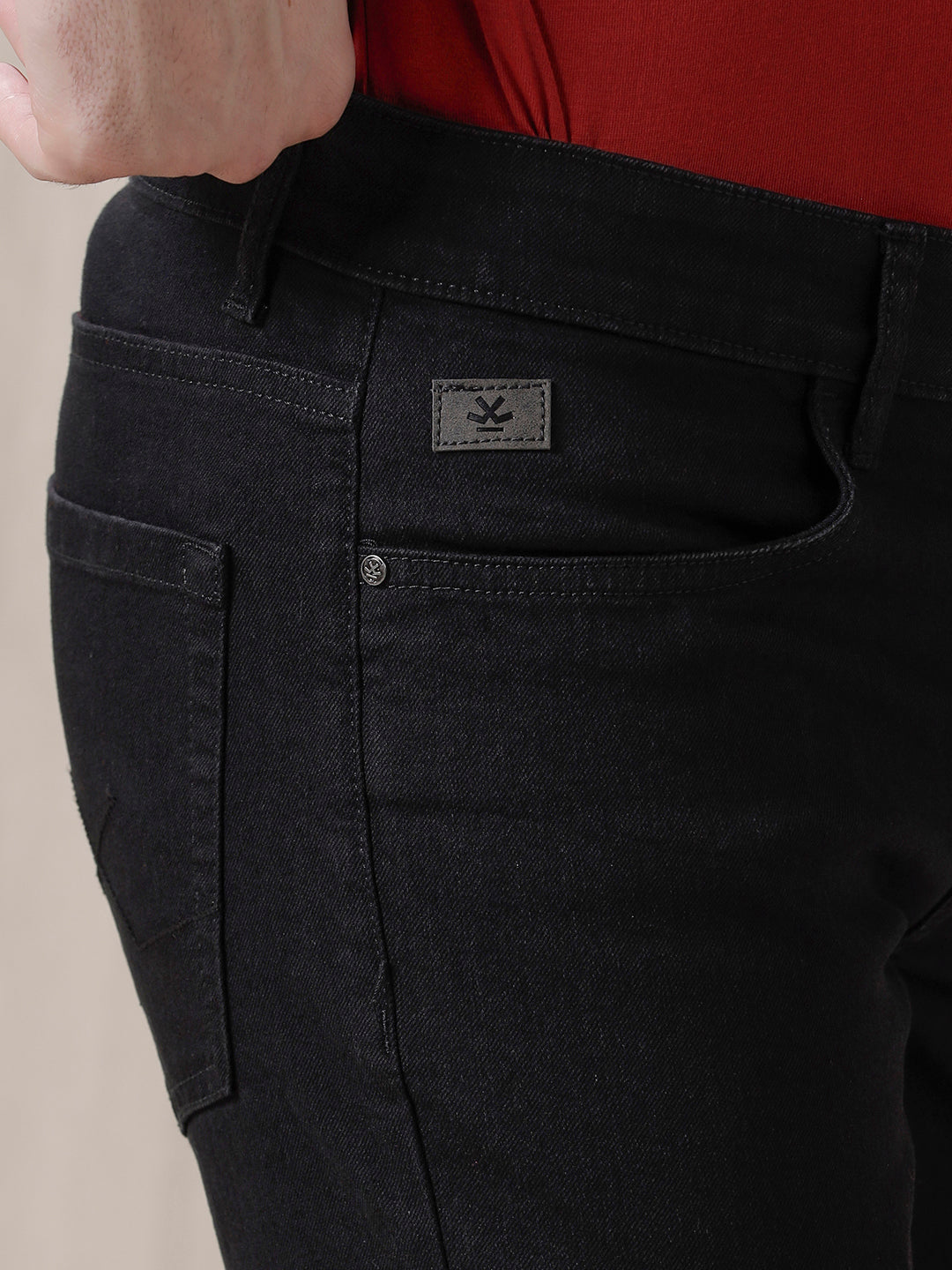 Solid Black Slim Fit Jeans