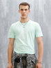 Logo Placement Printed T-Shirt | Light Green