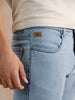 Solid Heavy Fade Straight Fit Jeans | Light Blue
