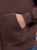 Men's Solid Zip-Up Hoodie Sweatshirt | Java