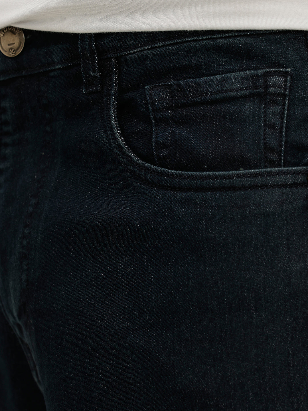 Solid Bootcut Denim Jeans | Black
