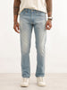 Slim Fit Light Faded Denim Jeans | Light Blue