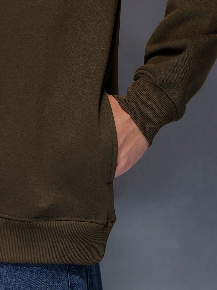 Graphic Accent Sweatshirt | Olive