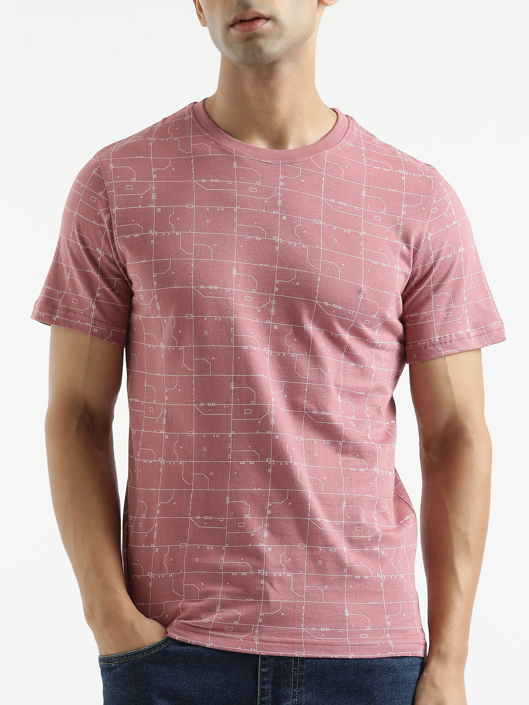 Printed AOP Pink T-Shirt