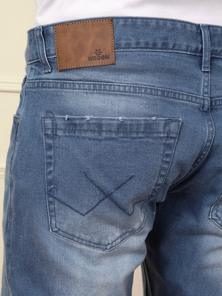 Linen Blend Denim Jeans | Light Blue