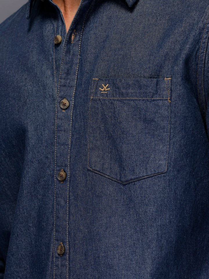 Men's Slim Fit Denim Shirt  |  Blue