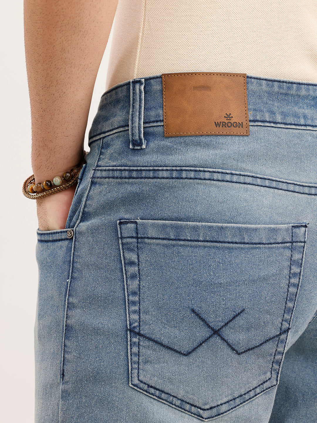 Straight Fit Denim Jeans | Light Blue
