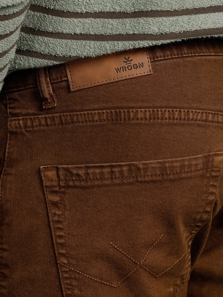 Light Fade Slim Fit Jeans | Dark Khakhi