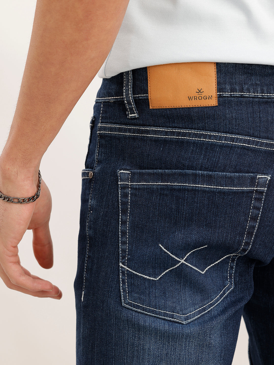 Faded Slim Fit Denim Jeans | Blue