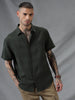 Olive Dobby Short Sleeve Shirt