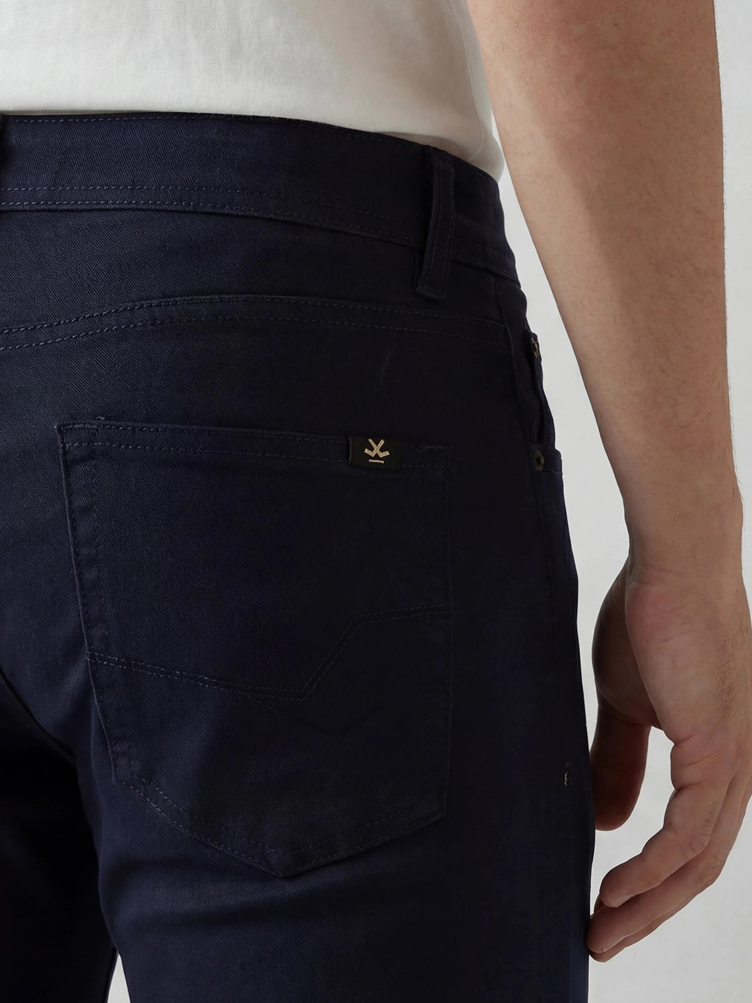 Solid Slim Fit Trouser | Navy Blue