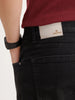 Straight Fit Denim Jeans | Black