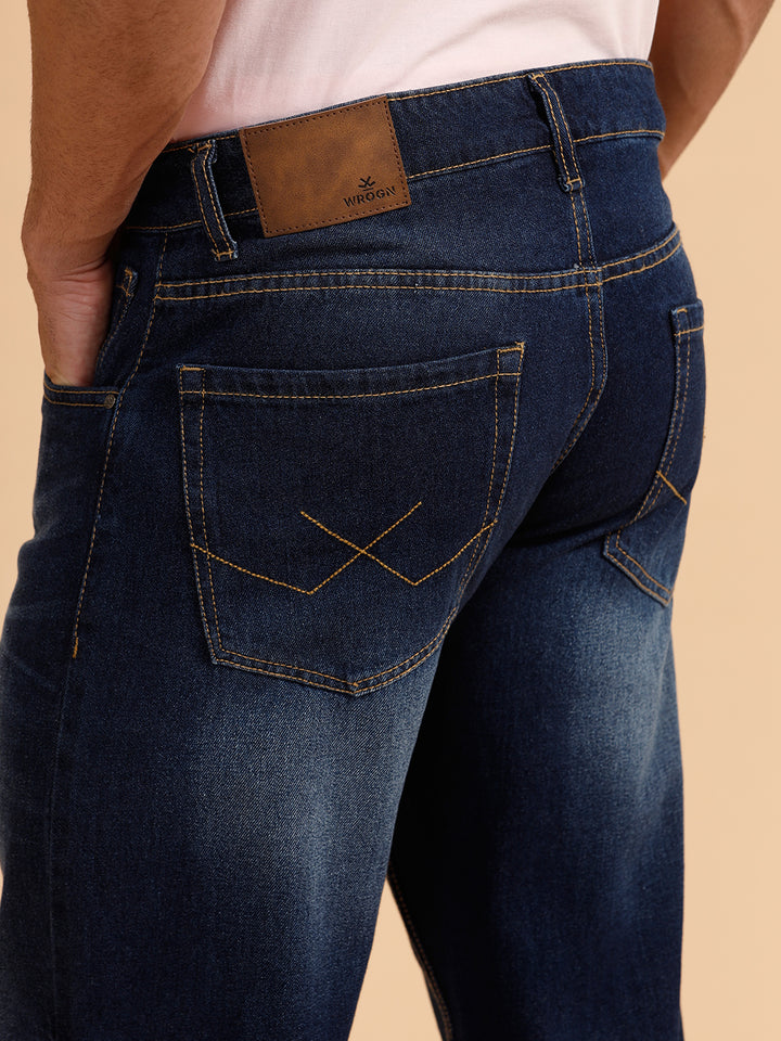 Heavy Fade Anti Fit Jeans | Dark Blue