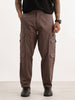 Solid Regular Fit Cargo Trouser | Dark Grey
