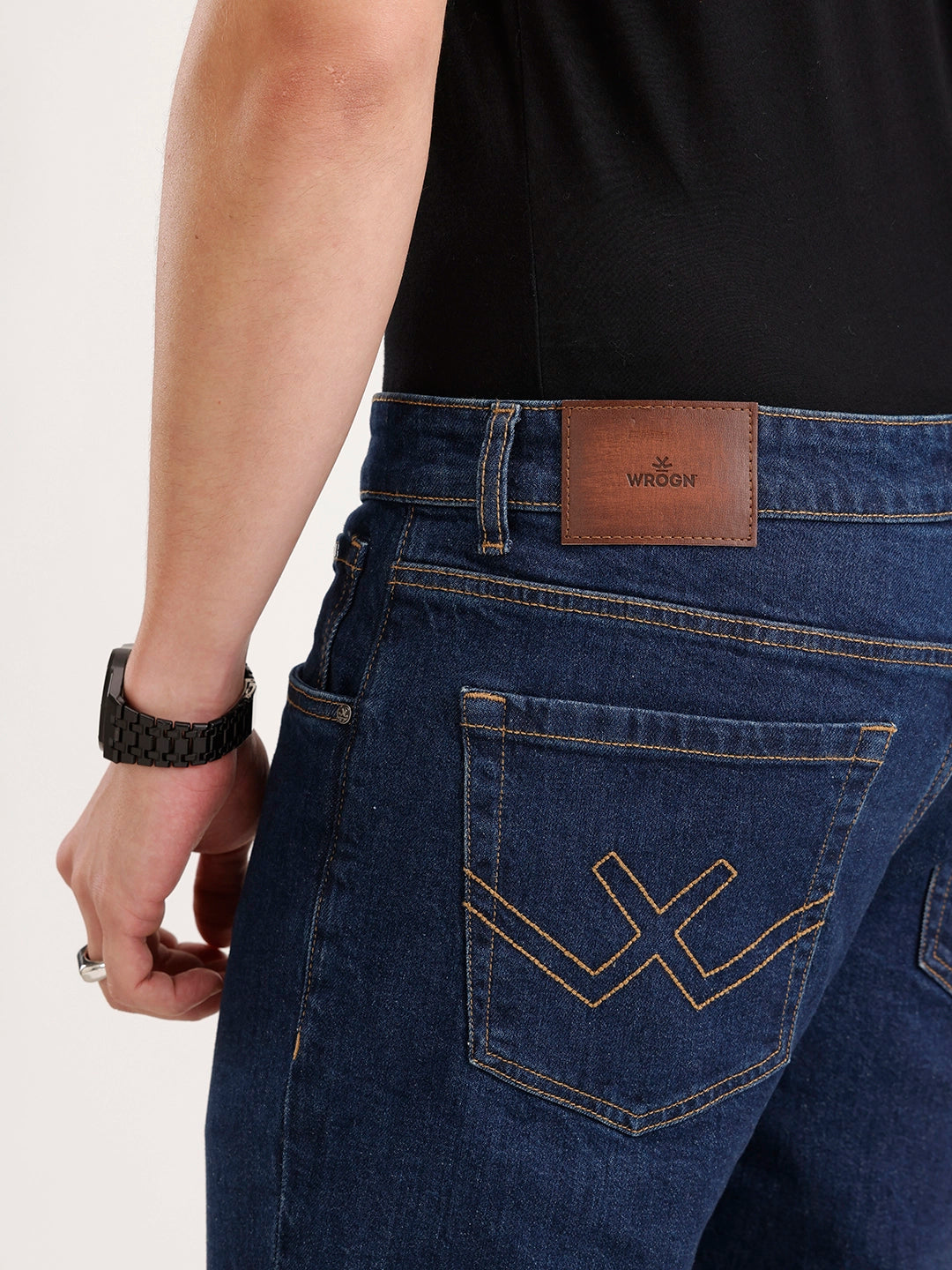 Skinny Cropped Denim Jeans | Dark Blue
