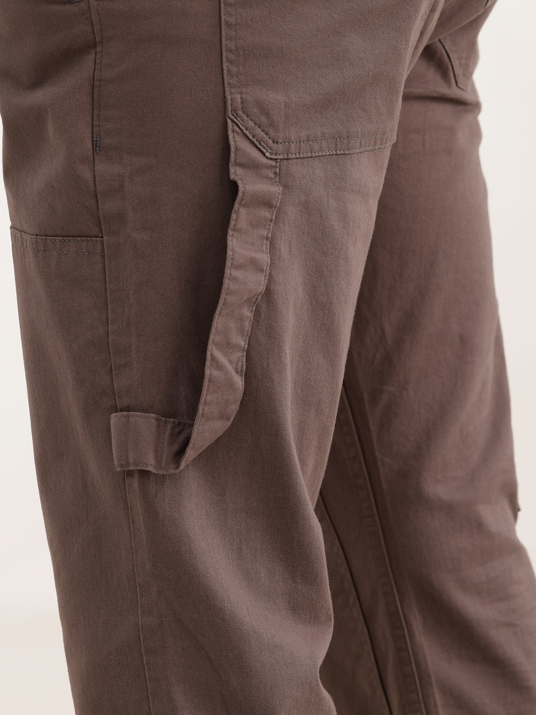 Solid Straight Fit Carpenter Trouser | Grey