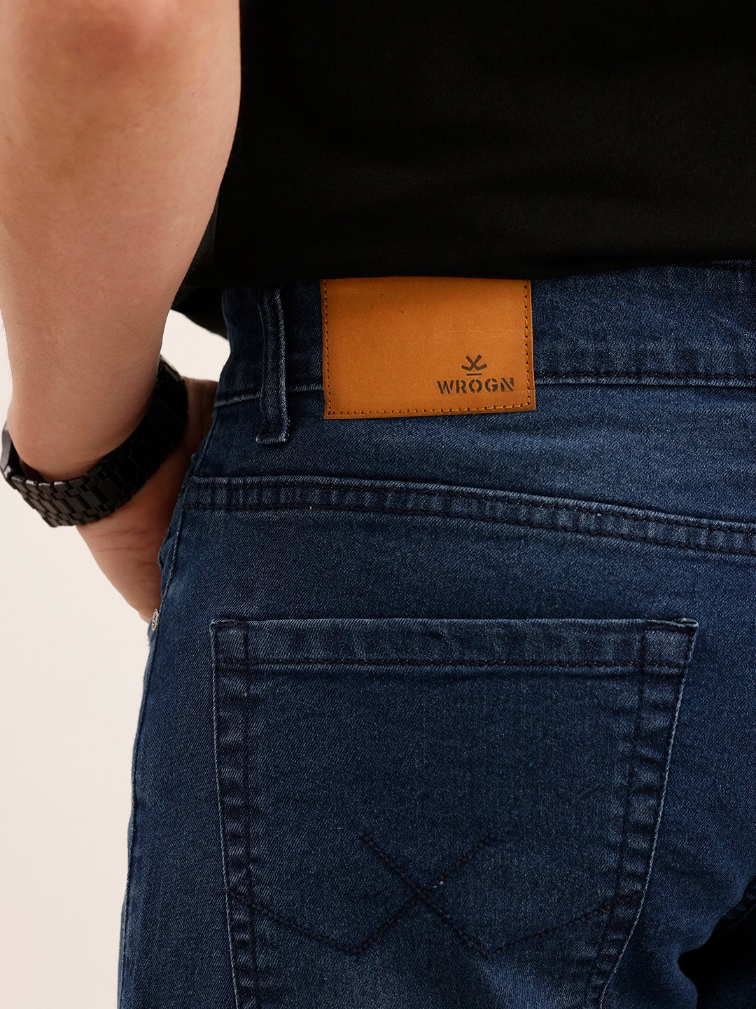 Slim Fit Solid Denim Jeans | Blue