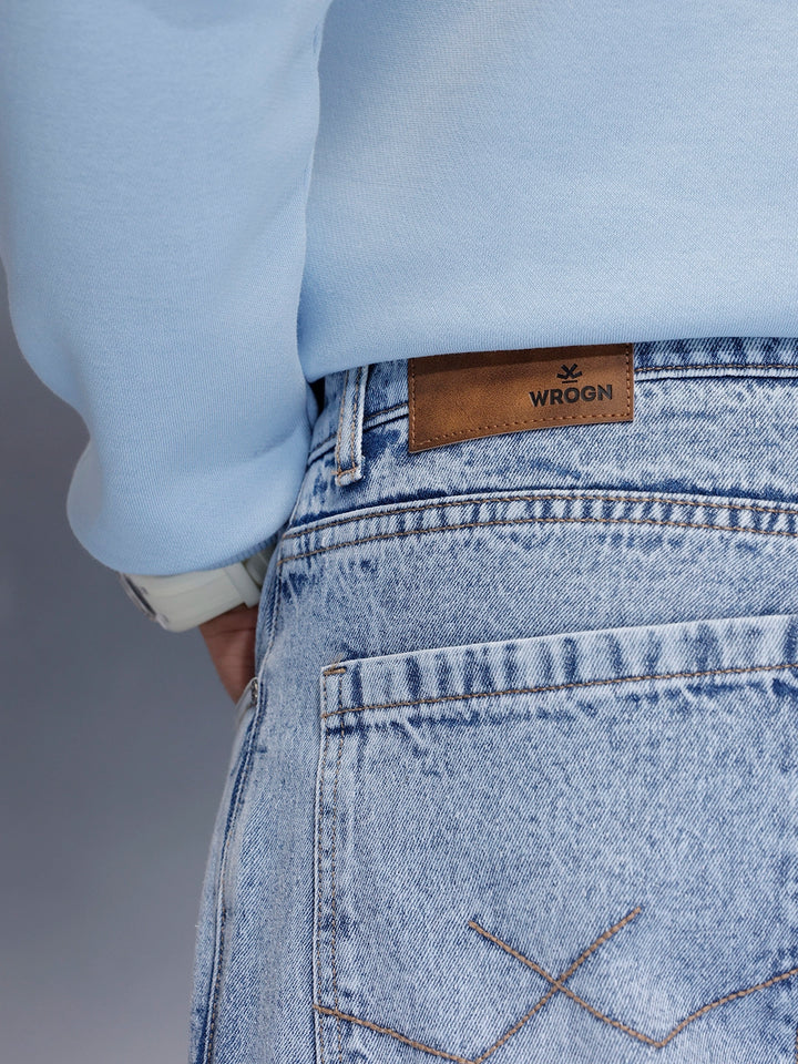 Men Casual Anti Fit Jeans With Tonal Embroidery | Super Stone