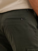 Solid Loose Fit Cargo Trouser | Olive