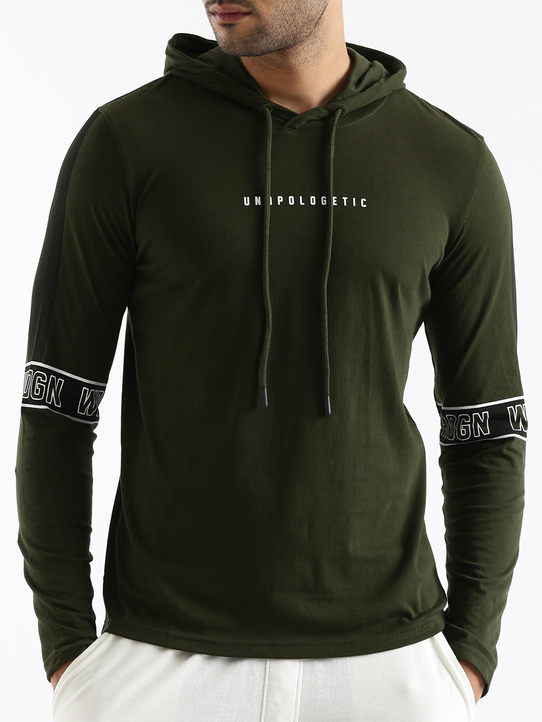 Unapologetic Print Hooded T-Shirt