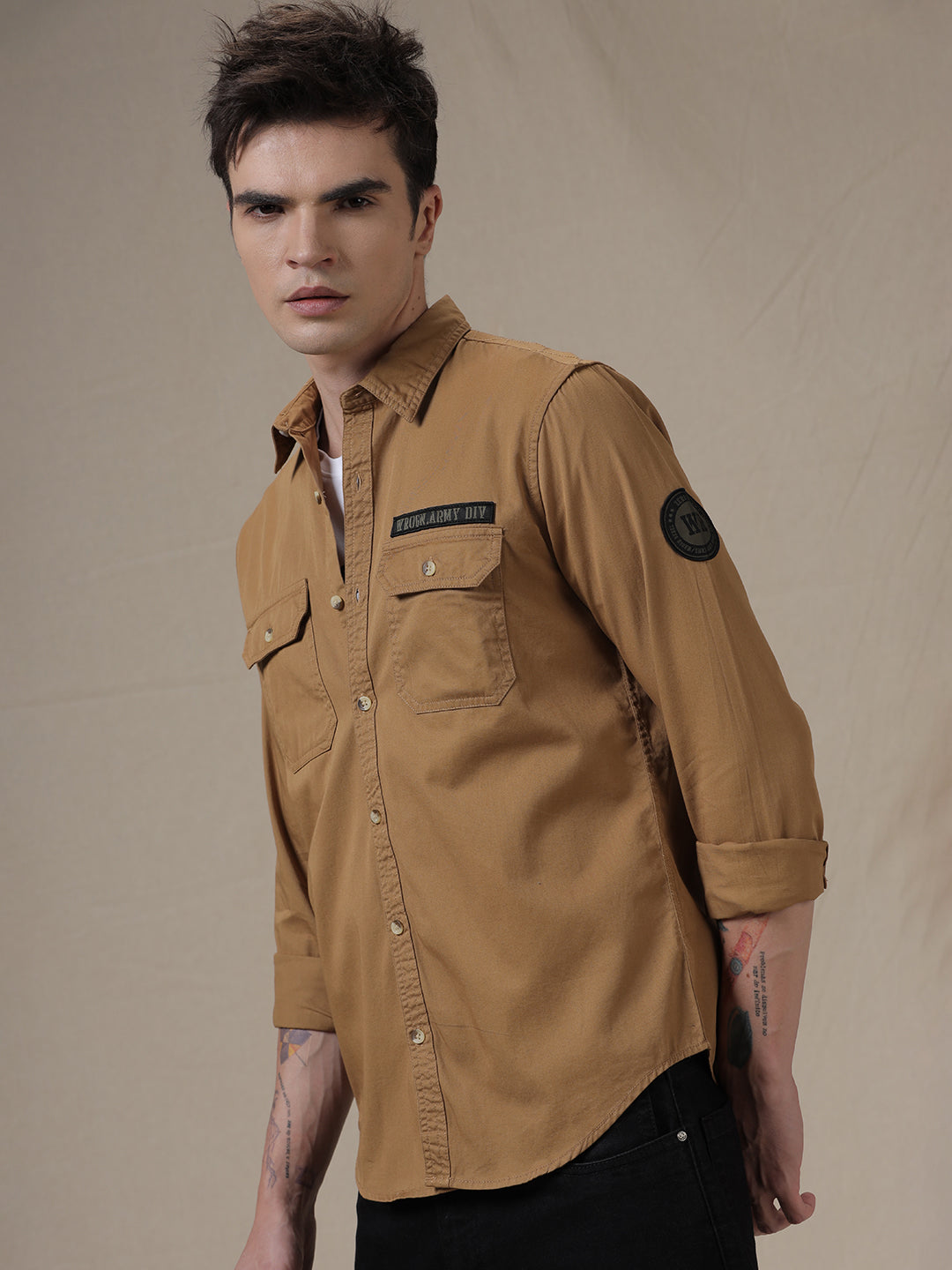 Wrogn Arm Patch Technical Shirt