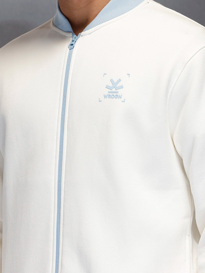 Men's Comfort Fit Zip-Up Sweatshirt |  White