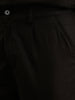 Classic Solid Slim Fit Pleated Shorts | Black