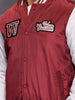 Men’s Red & White Varsity Jacket | Maroon