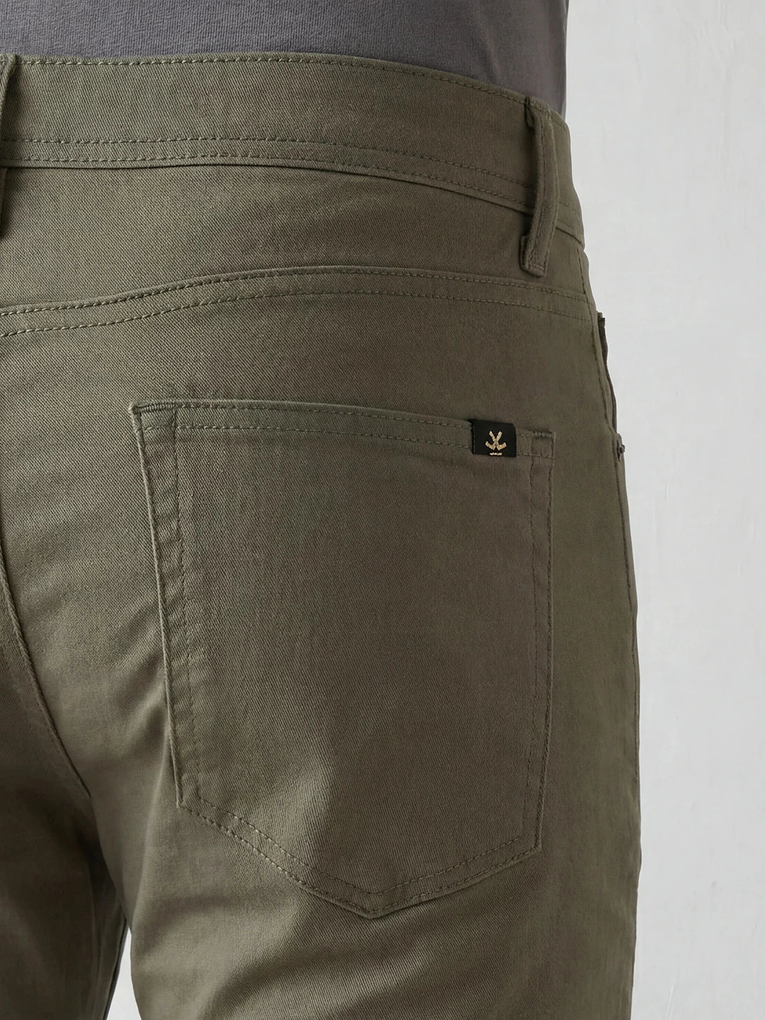 Solid Slim Fit Trouser | Olive