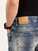 Relaxed Fit Distressed Denim Jeans | Light Blue