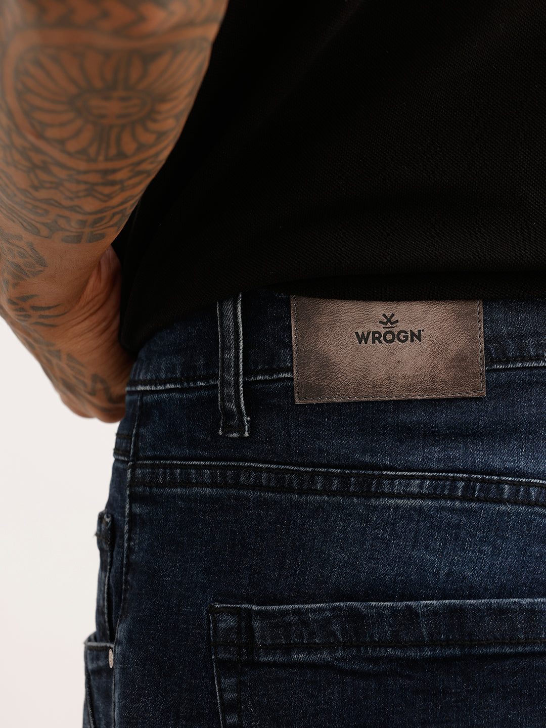Faded Straight Fit Denim Jeans | Blue
