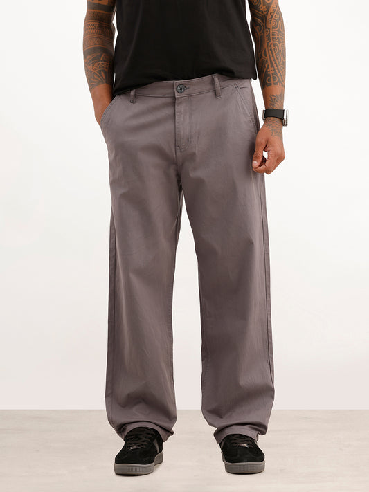 Solid Loose Fit Trouser | Dark Grey