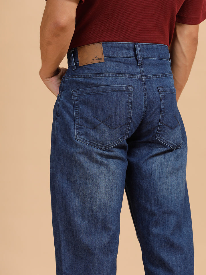 Heavy Fade Anti Fit Jeans | Dark Blue