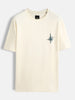 Puff print chest motif oversized tshirt | Off white