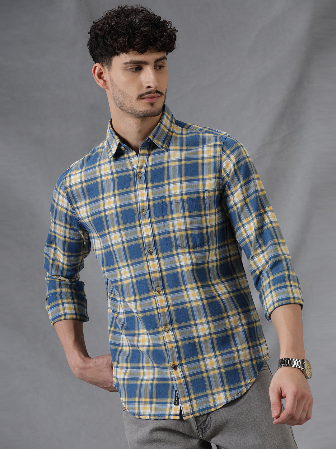 Tartan Yellow Checks Shirt