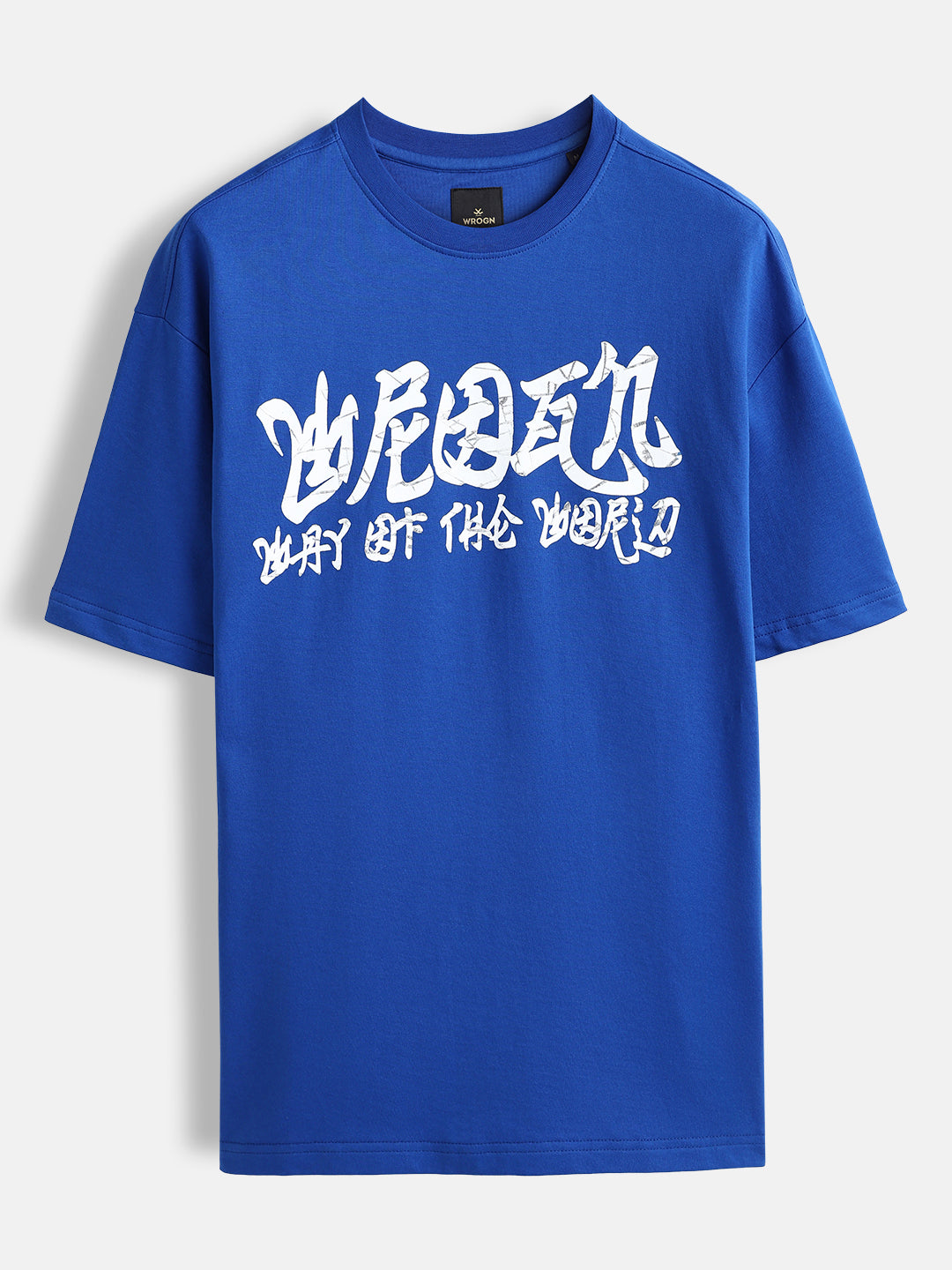 Graphic chest print T-shirt | Blue