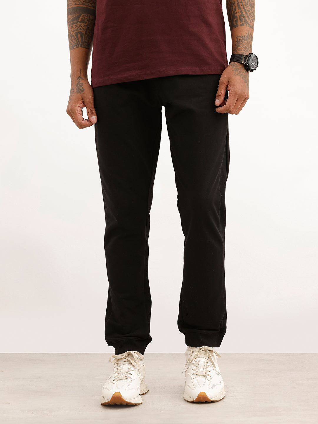 Black Solid Comfort Jogger