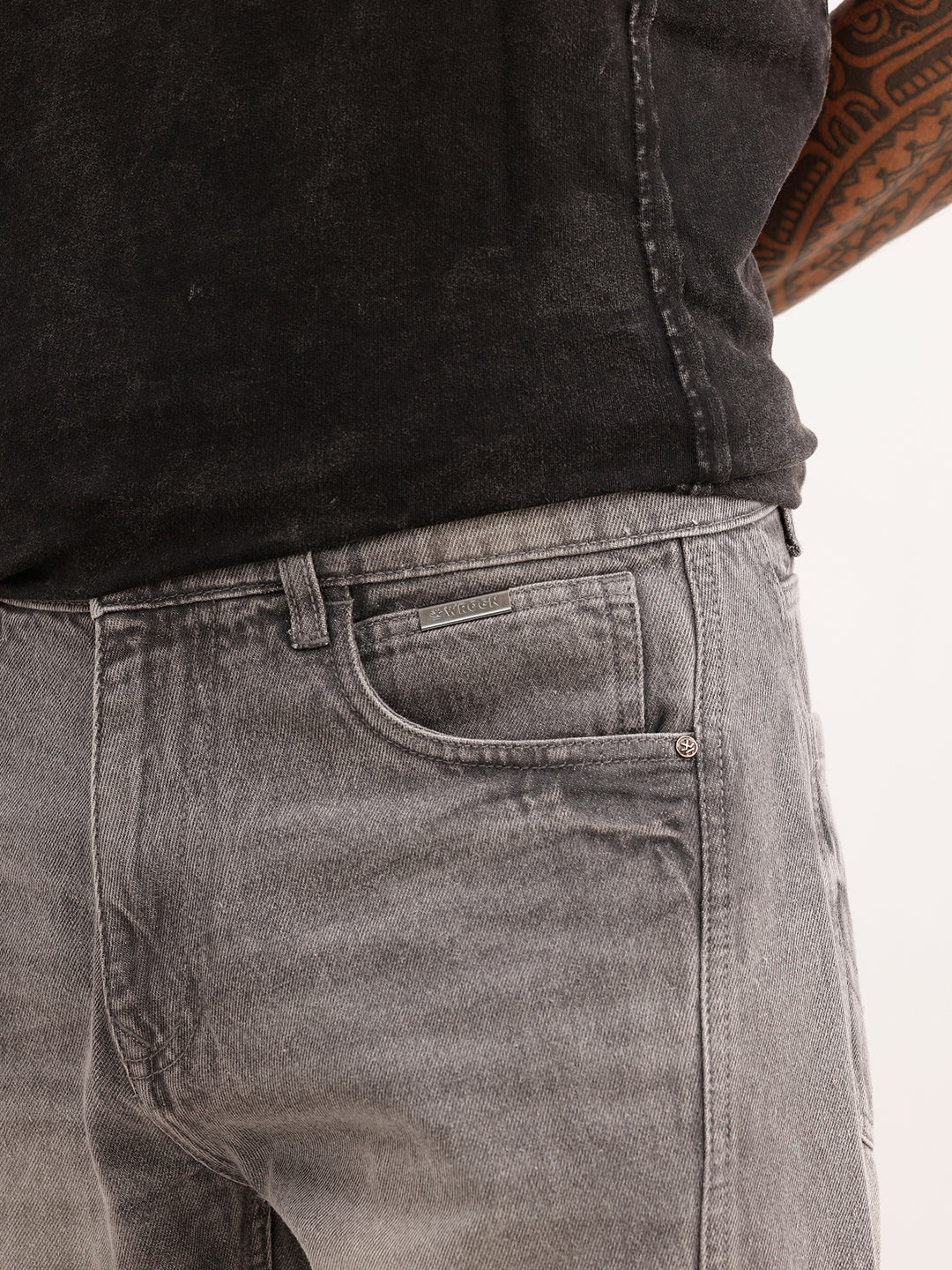 Anti Fit Cut & Sew Denim Jeans | Grey | WJN0200AT2145S