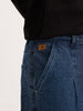 Loose Pleate Fit Denim Jeans | Blue