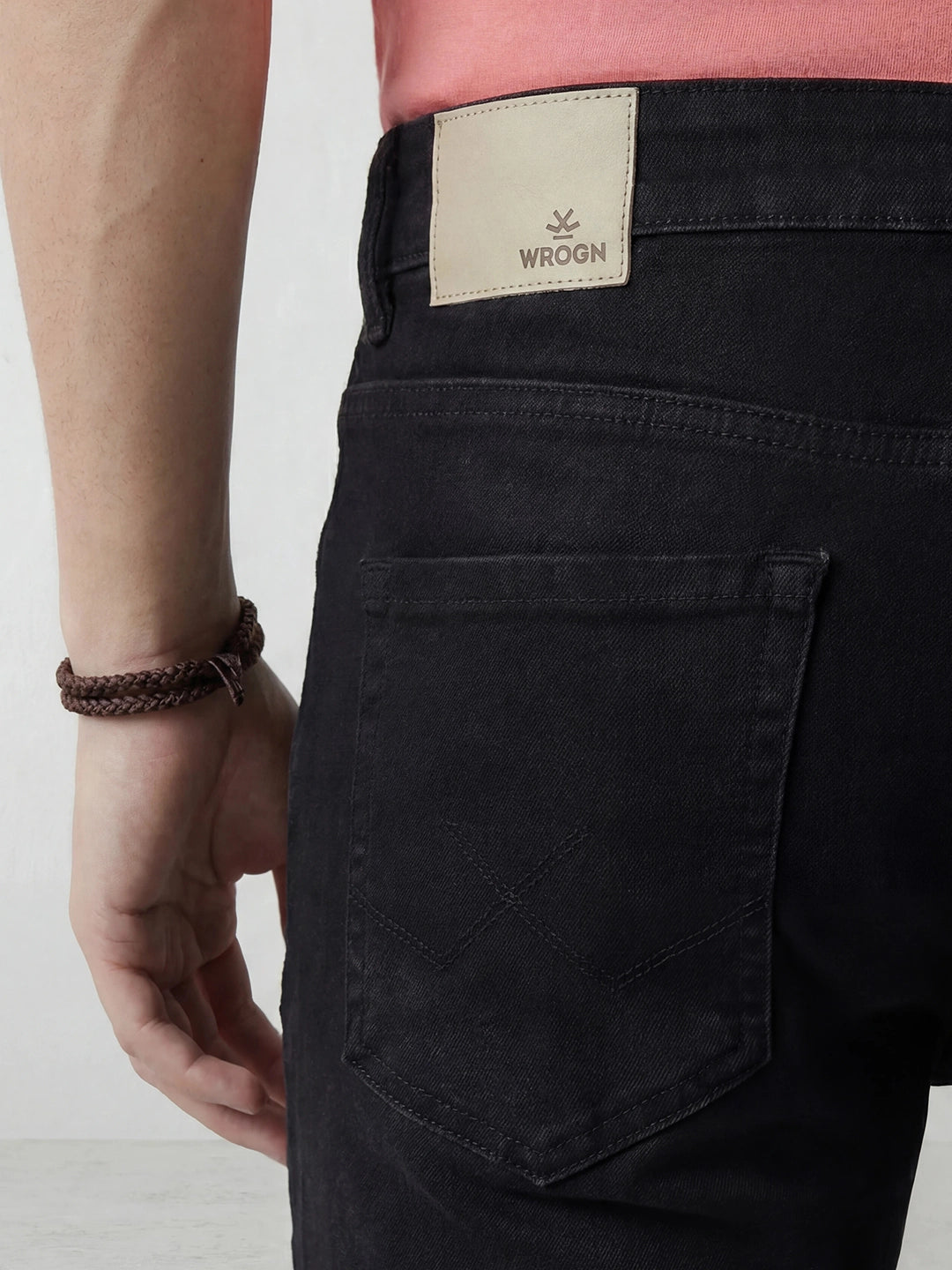 Solid Slim Fit Denim Jeans | Black
